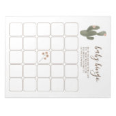 Woestijn Chic Baby Bingo Notitieblok (Voorkant)