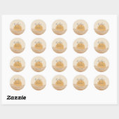 Woestijn Chic Boho Aards Baby Shower Bedankt Ronde Sticker (Vel)
