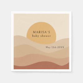 Woestijn Chic Boho Aards Baby Shower Welkom Servet