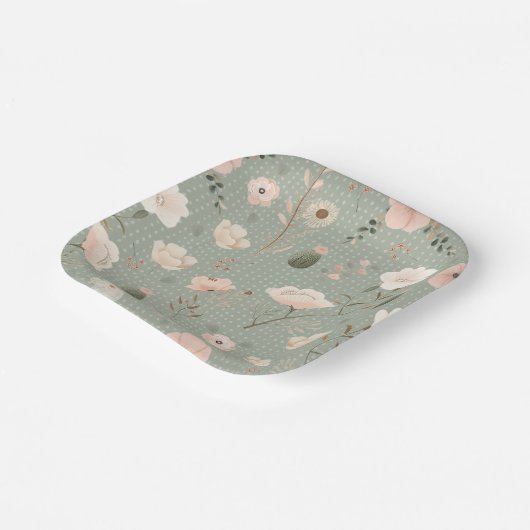 Woestijn chic papieren bordje (Gebogen)