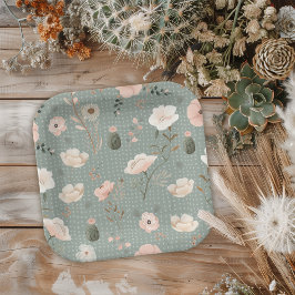 Woestijn chic papieren bordje