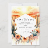 Woestijn Classic Cactus Wedding Save The Date (Voorkant)
