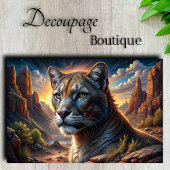 Woestijn Cougar Majestueuze Wildernis Decoupage Tissuepapier
