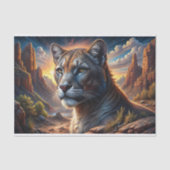 Woestijn Cougar Majestueuze Wildernis Decoupage Tissuepapier (Voorkant)