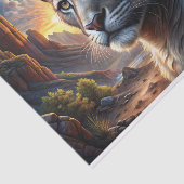 Woestijn Cougar Majestueuze Wildernis Decoupage Tissuepapier (Detail)