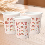Woestijn Cowgirl Afgelopen Rodeo Paper Cups Papieren Bekers<br><div class="desc">Een leuk cowgirl ontwerp met bruine en beige kleuren</div>