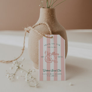 Woestijn Cowgirl Country Club Trouwfeest Favor Cadeaulabel