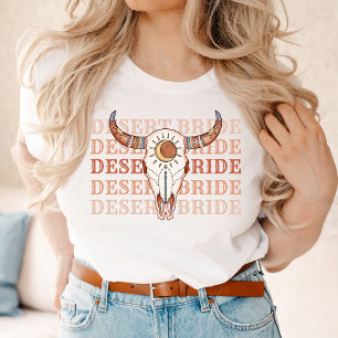 Woestijn Cowgirl Laatste Rodeo Bruid T-shirt