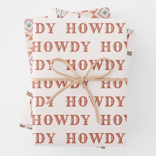 Woestijn Cowgirl Laatste Rodeo Inpakpapier Vellen (In situ)