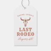 Woestijn Cowgirl Laatste Rodeo katerkit Cadeaulabel (Achterkant)
