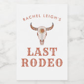 Woestijn Cowgirl Laatste Rodeo Wijn Etiket (Enkel label)