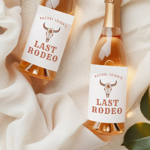 Woestijn Cowgirl Laatste Rodeo Wijn Etiket