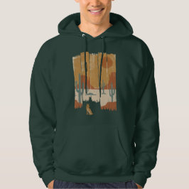 Woestijn Coyote Zonsondergang Landschap Hoodie