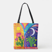 Woestijn Dag en Nacht Tote Bag (Achterkant)