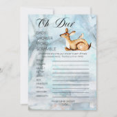 Woestijn Dieren Winter Baby Shower Woordzoekertje Kaart (Voorkant)