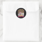 Woestijn Disco Bruid Squad Bruiloft Feest Ronde Sticker (Tas)
