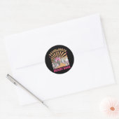 Woestijn Disco Bruid Squad Bruiloft Feest Ronde Sticker (Envelop)