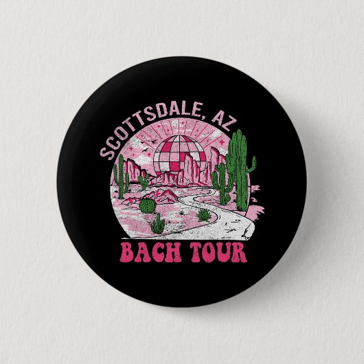 Woestijn Disco Scottsdale Bachelorette-feest Weste Ronde Button 5,7 Cm (Voorkant)
