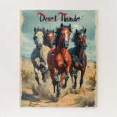 Woestijn Donder Paarden Galopperende Puzzel (Verticaal)
