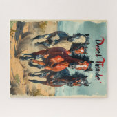 Woestijn Donder Paarden Galopperende Puzzel (Horizontaal)