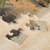 Woestijn Donder Paarden Galopperende Puzzel (Zijkant)
