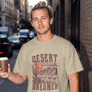 Woestijn Dromer – Vintage Westerse Buitenomgeving T-shirt