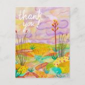 Woestijn Droom Waterverf New Mexico Dank je wel! Briefkaart (Voorkant)
