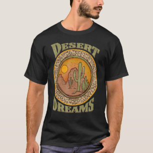 Woestijn Droom Zomer Westerse Cactus Cowgirl Rodeo T-shirt
