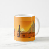 Woestijn en stekelige cactus koffiemok (Voorkant rechts)