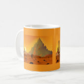 Woestijn en stekelige cactus koffiemok (Voorkant links)