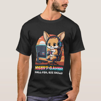 Woestijn Gamer Fennek Vos - Gaming Streamer T-shirt