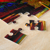 Woestijn Geschilderd door Sunset Jigzaag Puzzle Legpuzzel (Zijkant)