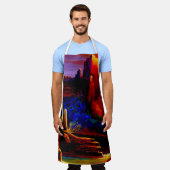 Woestijn Geschilderd door zonneklaar Schort (Gedragen)