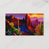 Woestijn Geschilderd door zonneklaar Visitekaartje (Achterkant)