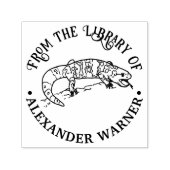 Woestijn Gila Monster Hagedis Bibliotheek Boek Naa Zelfinktende Stempel (Design)