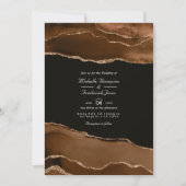Woestijn Goud Agate Waterverf Trouw QR Code Rsvp Kaart (Voorkant)