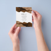 Woestijn Goud Agate Waterverf Trouw Uitnodiging Flyer (Hand)