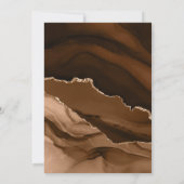 Woestijn Goud Watercolor Agate Koppels Bruisfeest Kaart (Achterkant)