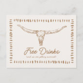 Woestijn Grappig Gratis Drankjes Save the Date Aankondigingskaart (Voorkant)