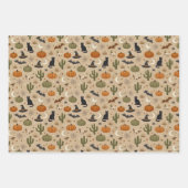 Woestijn Groene Cactus Halloween  Inpakpapier Vel (Voorkant)