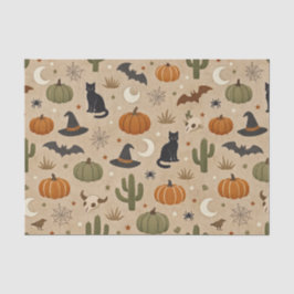 Woestijn Groene Cactus Halloween Tissuepapier