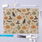 Woestijn Groene Cactus Halloween Tissuepapier (Craft)