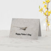 Woestijn Hagedis op Cementen Wandelpad Foto Vaderd Kaart (Gele Bloem)