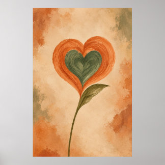 Woestijn Hart Botanische Muurkunst Poster