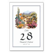 Woestijn Hues Bloemen Bruiloft Kaart (Voorkant)