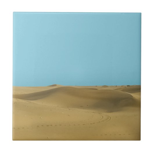 woestijn in de zon tegeltje (Voorkant)