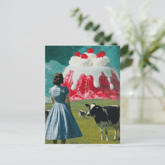 Woestijn in de zuivel Surreal Briefkaart (Staand voorkant)