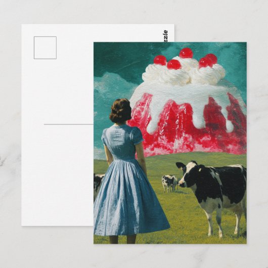 Woestijn in de zuivel Surreal Briefkaart (Voorkant / Achterkant)