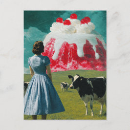 Woestijn in de zuivel Surreal Briefkaart