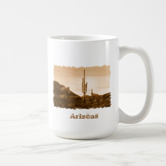 woestijn in sepia, Arizone Koffiemok (Rechts)